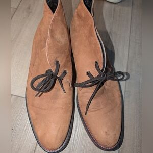 Men's Tan Suede Lace-Up Boots